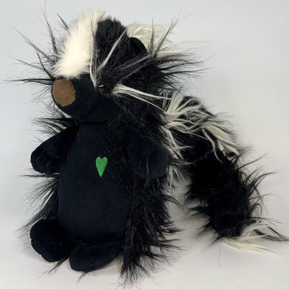 Portland Plush Steven the Skunk Stuffed Animal Green Heart on Chest 10x12” - Picture 1 of 9